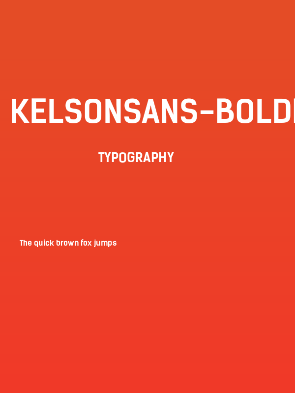 KelsonSans-BoldBG Poster