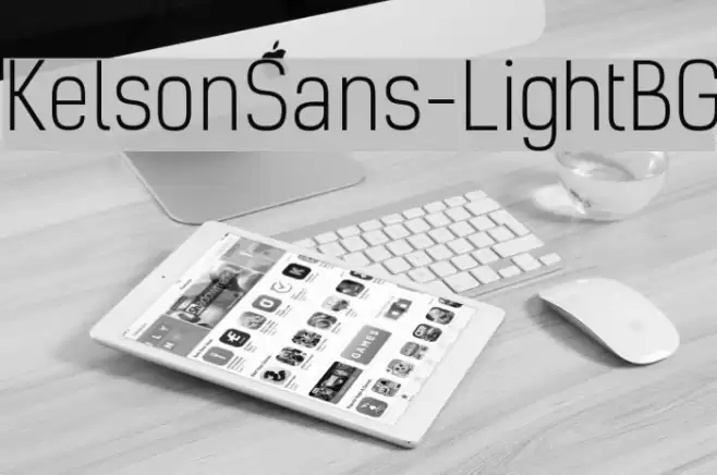 KelsonSans-LightBG Polices examples