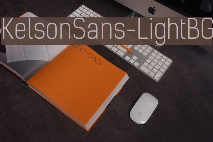 KelsonSans-LightBG Font examples