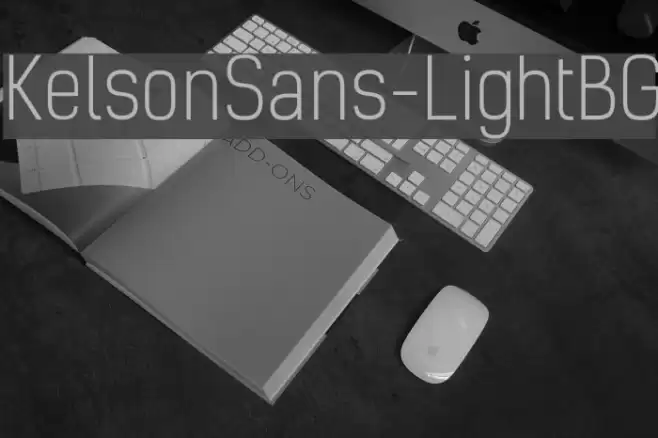 KelsonSans-LightBG Polices examples