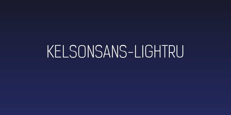 KelsonSans-LightRU Social Header
