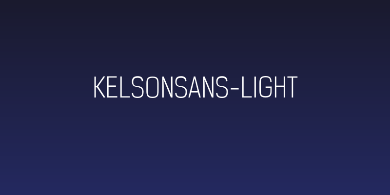 KelsonSans-Light Social Header