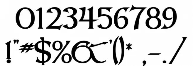 Kelt Bold Font OTHER CHARS