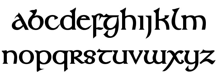 Kelt Bold Font LOWERCASE