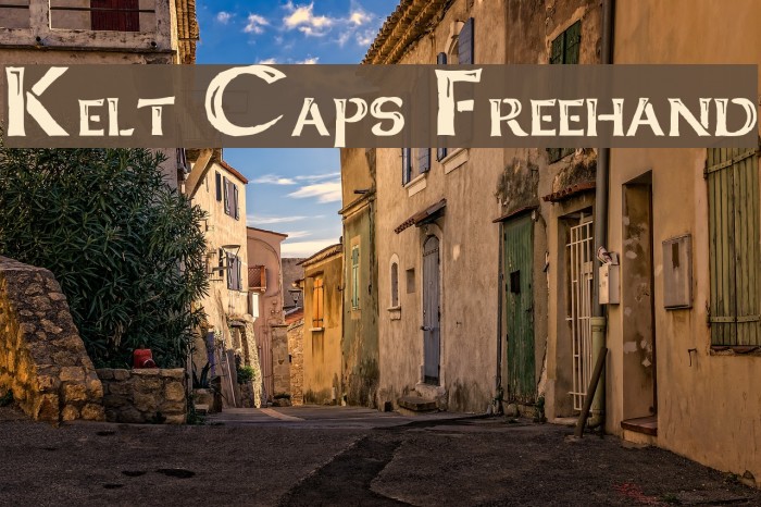 Kelt Caps Freehand Font examples