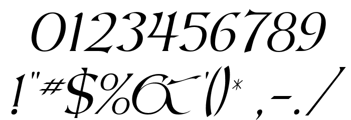 Kelt Italic Font OTHER CHARS