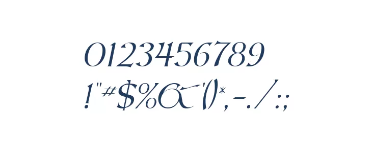 Kelt Italic Font OTHER CHARS