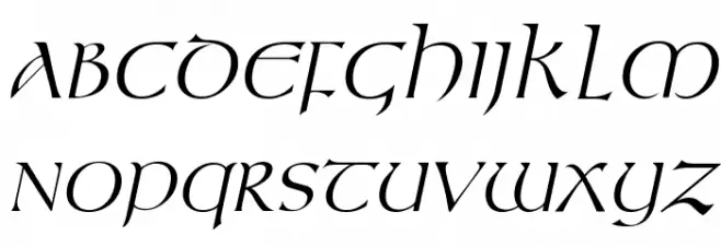 Kelt Italic Fonte MAIÚSCULAS