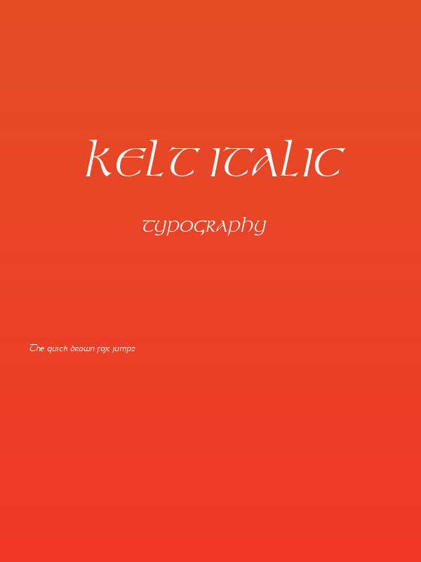 Kelt Italic Poster