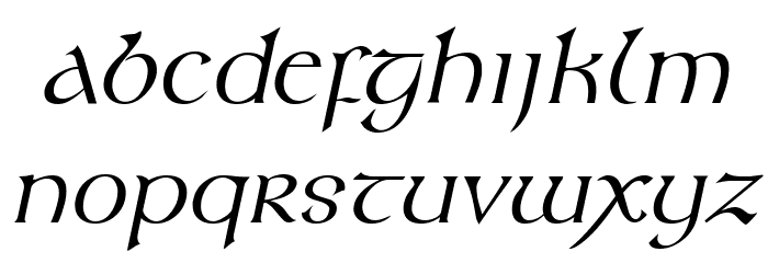 Kelt Italic Font LOWERCASE