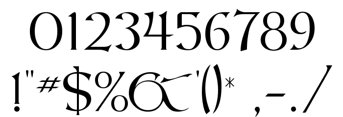 Kelt Normal Font OTHER CHARS