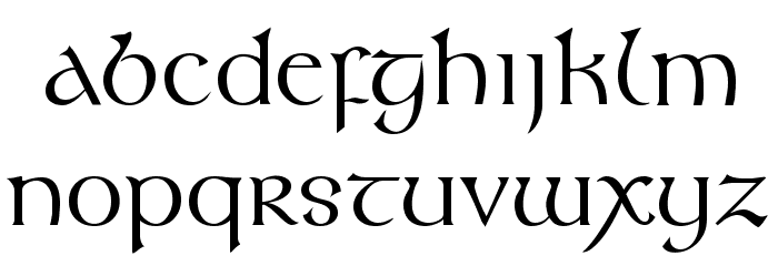 Kelt Normal Font LOWERCASE