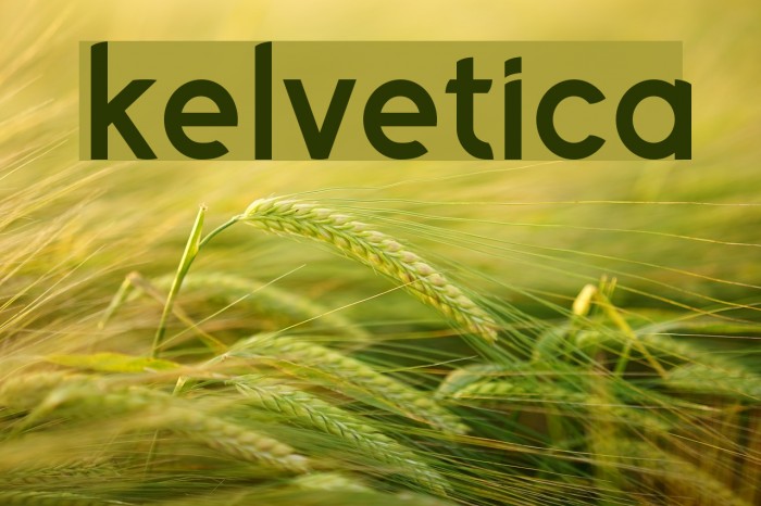 Kelvetica Font examples