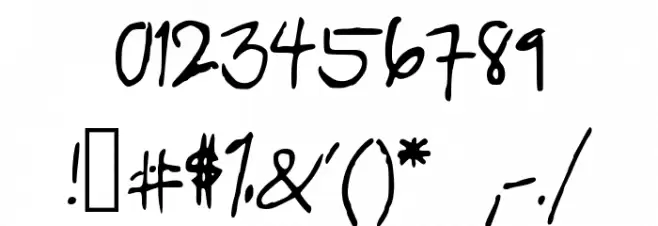 KelvinPrint Font OTHER CHARS