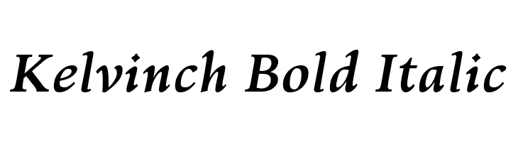 Kelvinch Bold Italic Font