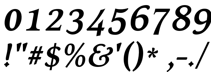 Kelvinch Bold Italic Font OTHER CHARS