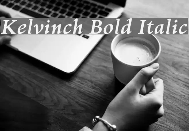 Kelvinch Bold Italic Font examples