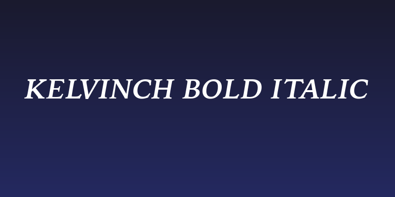 Kelvinch Bold Italic Social Header