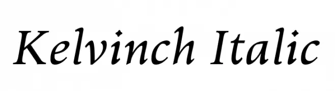Kelvinch Italic  Frei Schriftart Herunterladen