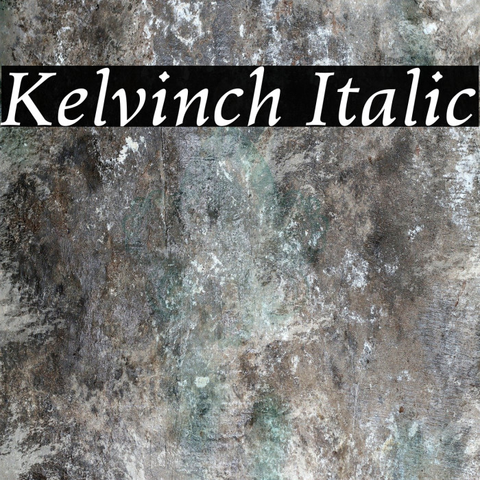 Kelvinch Italic Font examples