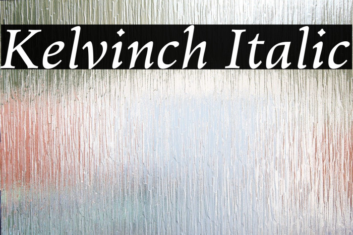 Kelvinch Italic Font examples