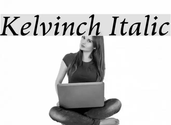 Kelvinch Italic Font examples