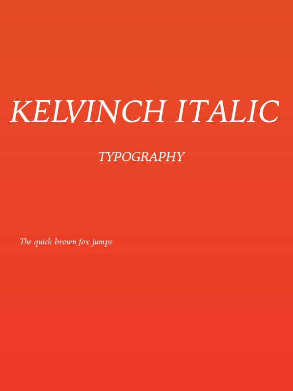 Kelvinch Italic Poster