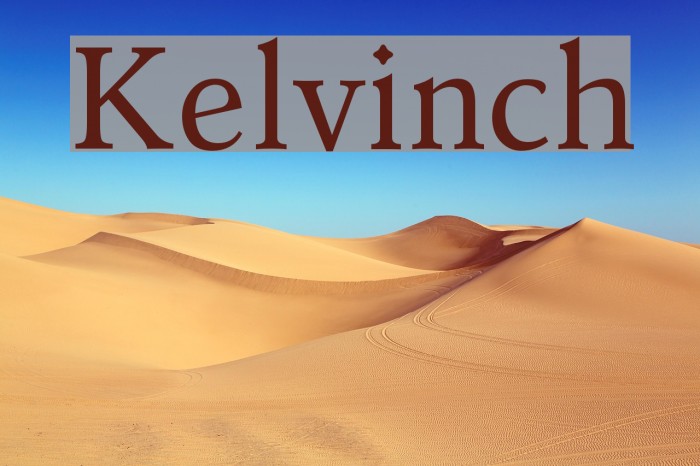 Kelvinch Font examples