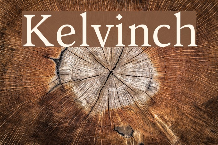 Kelvinch Font examples