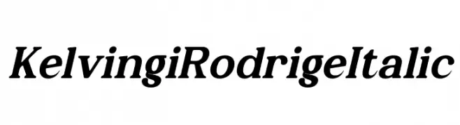 Kelvingi Rodrige Italic  免费字体下载