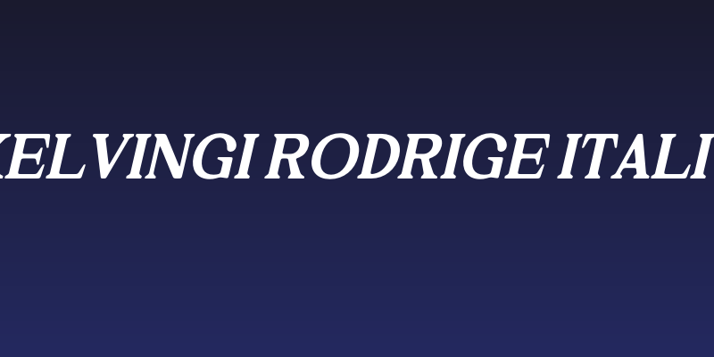 Kelvingi Rodrige Italic Social Header