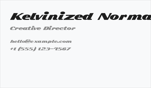 Kelvinized Normal Business Card