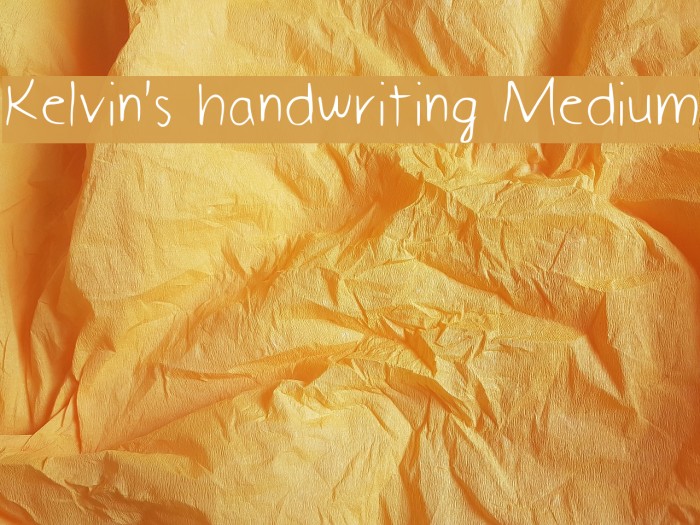 Kelvin's handwriting Medium Font examples
