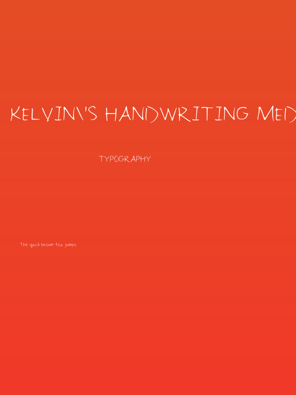 Kelvin's handwriting Medium Poster