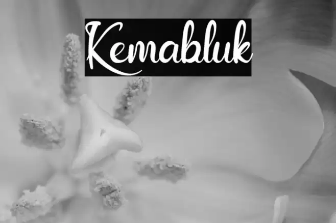 Kemabluk Font examples
