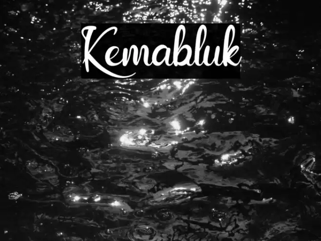 Kemabluk Font examples