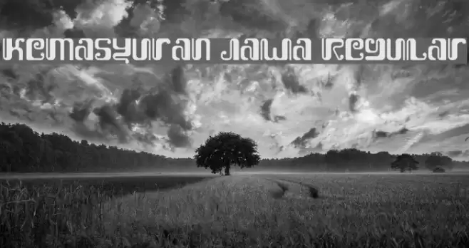 Kemasyuran Jawa Regular Font examples