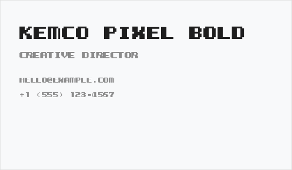 Kemco Pixel Bold Business Card