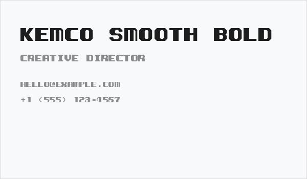 Kemco Smooth Bold Business Card