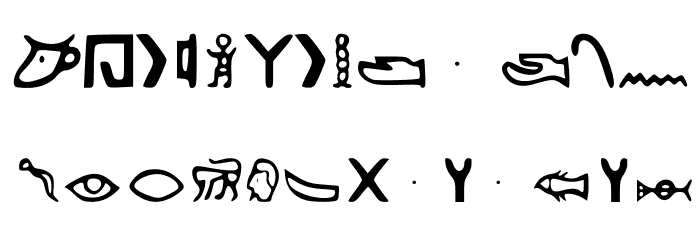 Kemetic_Alphabet_3.200_BCE Fonte MINÚSCULAS