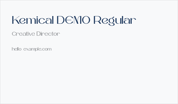 Kemical DEMO Regular Business Card