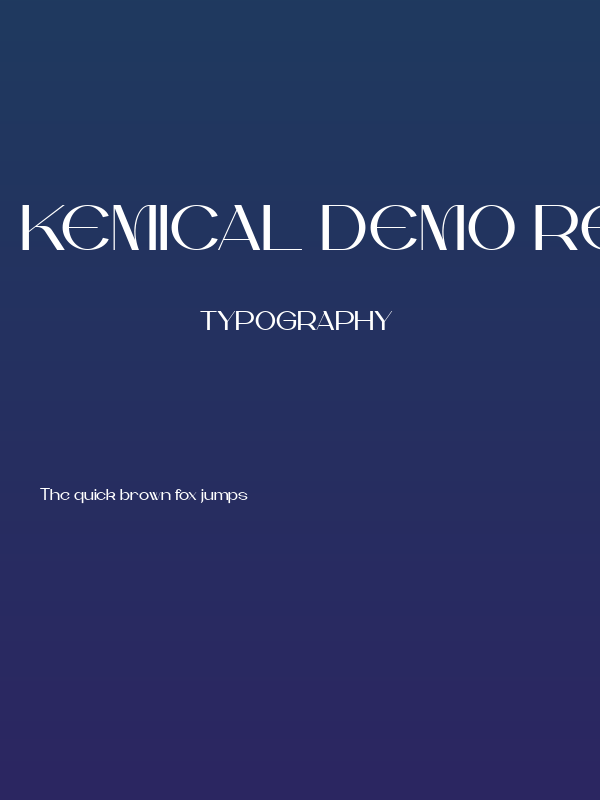 Kemical DEMO Regular Poster