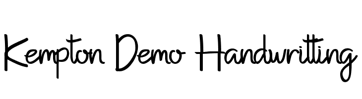 Kempton Demo Handwritting  免费字体下载