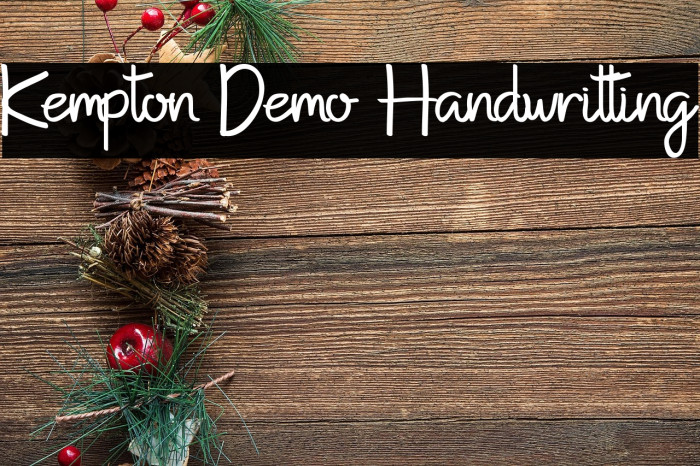 Kempton Demo Handwritting Example 2