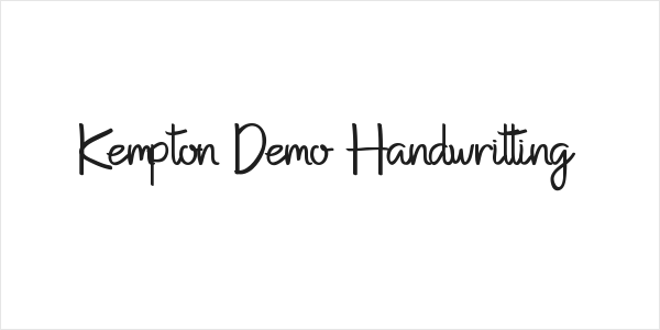 Kempton Demo Handwritting Logo