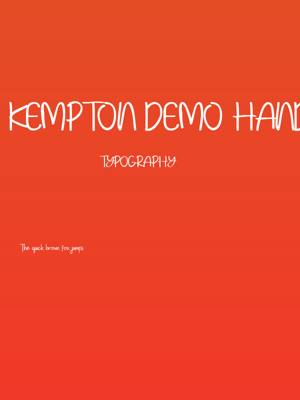 Kempton Demo Handwritting Poster