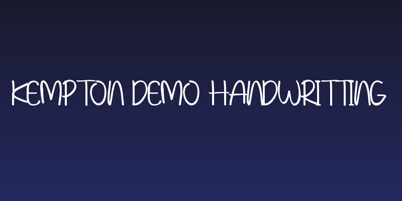 Kempton Demo Handwritting Social Header