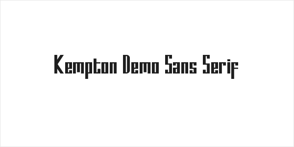 Kempton Demo Sans Serif Logo