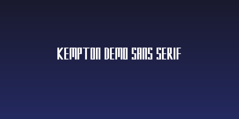 Kempton Demo Sans Serif Social Header