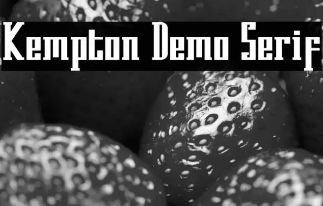 Kempton Demo Serif Font examples